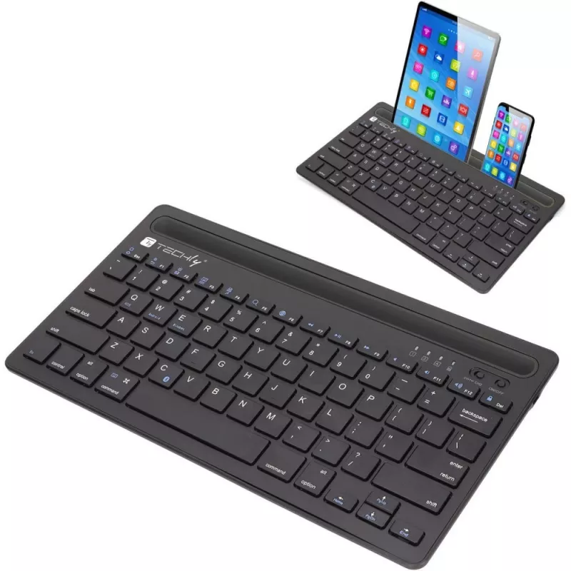 Techly ICTBK102U klaviatūra universali Bluetooth QWERTY angliška juoda