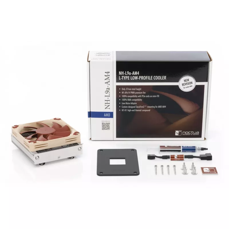 Noctua NH-L9a-AM4 procesoriaus aušintuvas 9,2 cm smėlio spalvos, nikelio