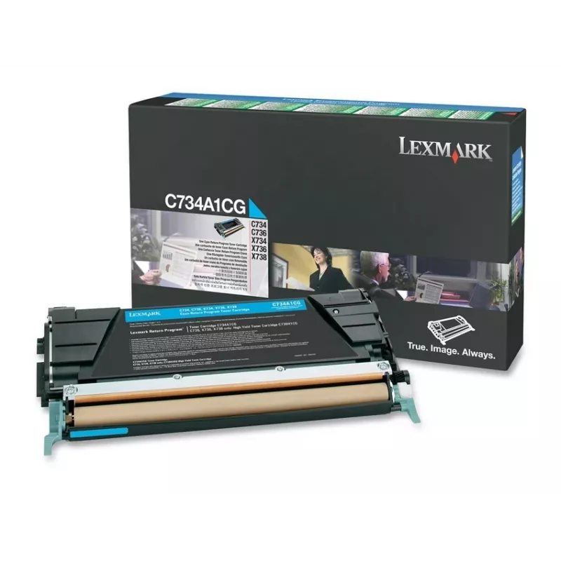 Lexmark C734A1CG spausdintuvo eksploatacinė medžiaga, žalsvai mėlyna