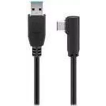 Goobay USB-C™ į USB A 3.0 laidas 90°, juodas, 1 m - USB 3.0 kištukas (A tipo) > USB-C™ kištukas (66501)