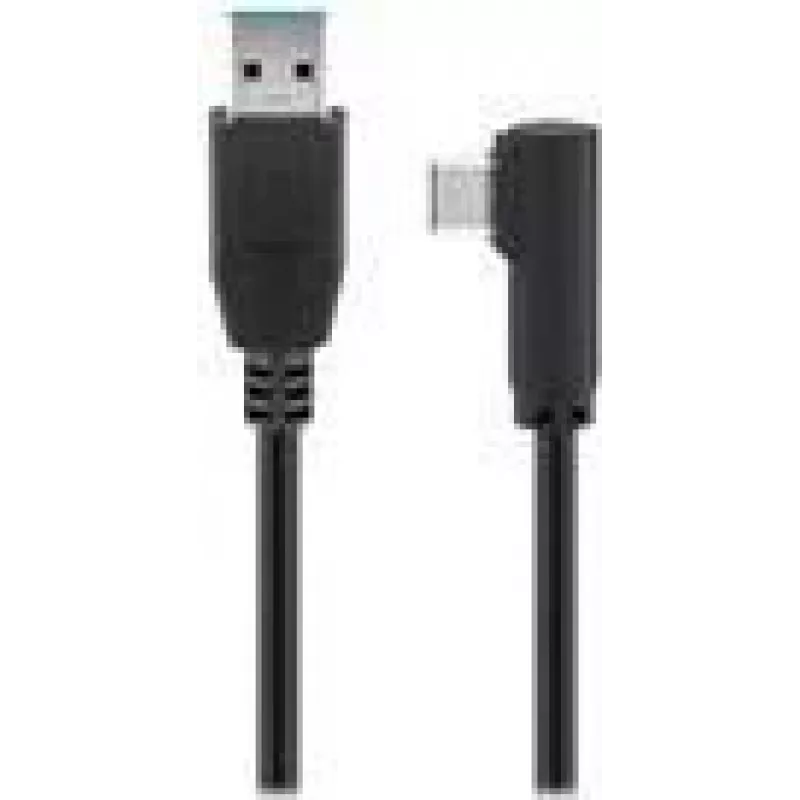 Goobay USB-C™ į USB A 3.0 laidas 90°, juodas, 1 m - USB 3.0 kištukas (A tipo) > USB-C™ kištukas (66501)