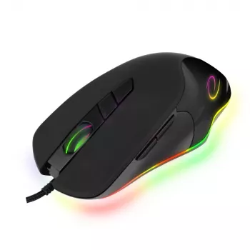 Optinė žaidimų pelė ESPERANZA EM132 — 7 mygtukai, 7200 DPI, RGB, dešiniarankiams, USB 2.0, 1,5 m laidas
