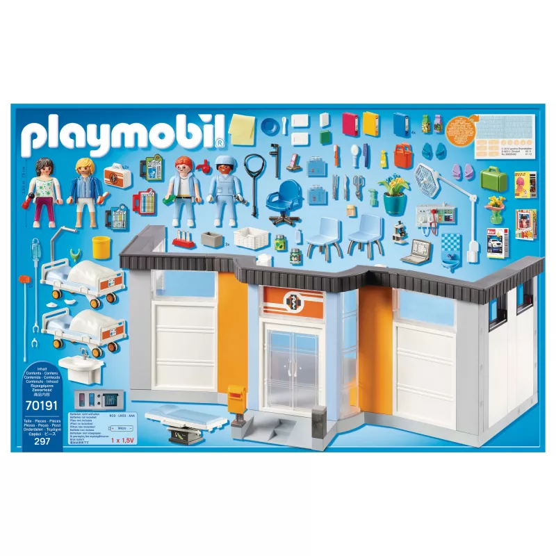 Žaislinė figūrėlė Playmobil 70191 Įrengtas ligoninės sparnas 297 dalys
