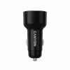 Automobilinis įkroviklis CANYON OnDrive 60 PD 60W 2xUSB-C — 60 W galia, 2 USB-C prievadai, juodas