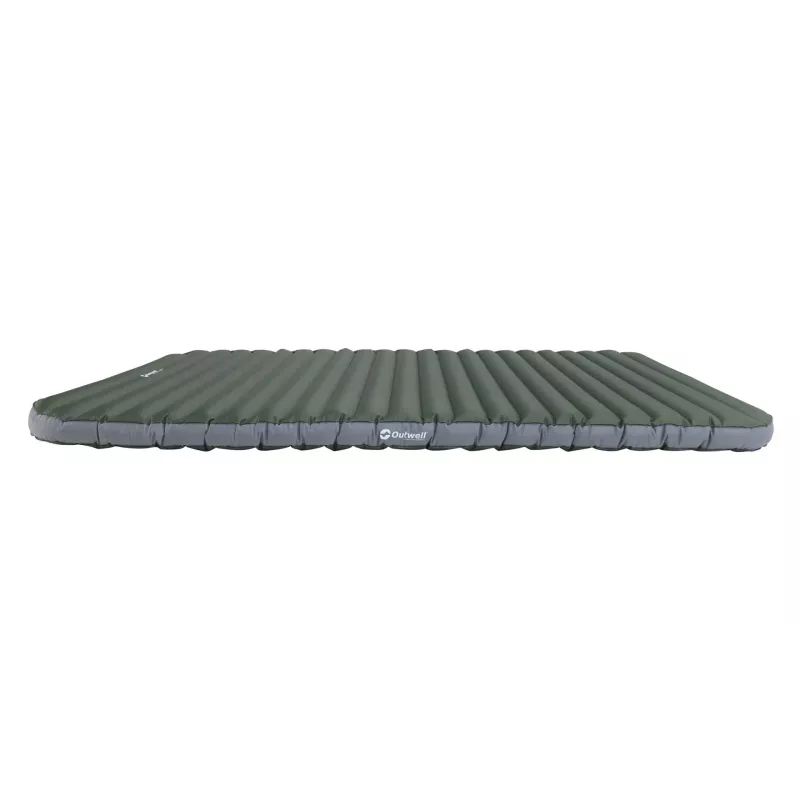 Pripučiamas dvigubas čiužinys Outwell 400124 — 1200×1950×110 mm, poliesteris/PVC, žalias
