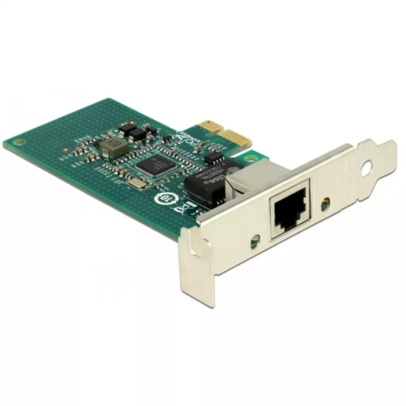 DeLock PCI Express kortelė > 1 x Gigabit LAN - Tinklo adapteris - PCIe 2.1 žemo profilio - Gigabit Ethernet