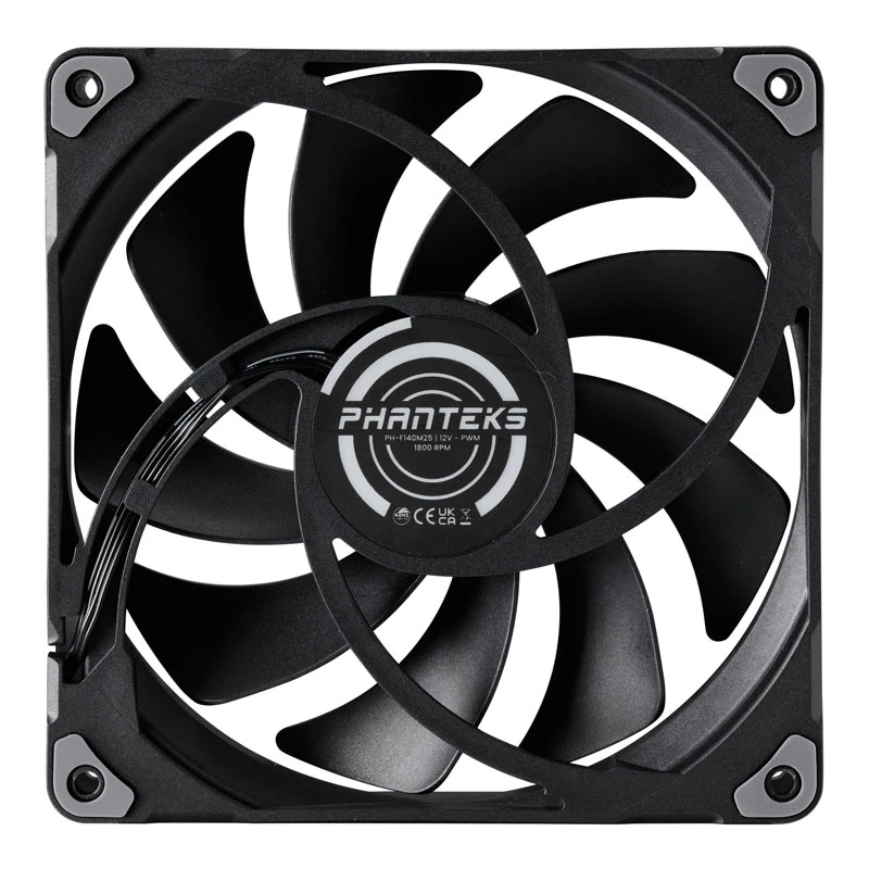 PHANTEKS M25 PWM 140mm korpuso ventiliatoriai - 3 vnt., juodi