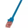 Logilink RJ45 tinklo kabelis CAT 6 U/UTP [1x RJ45 kištukas - 1x RJ45 kištukas] 2 m mėlynas antipireninis, m (CQ2056U)