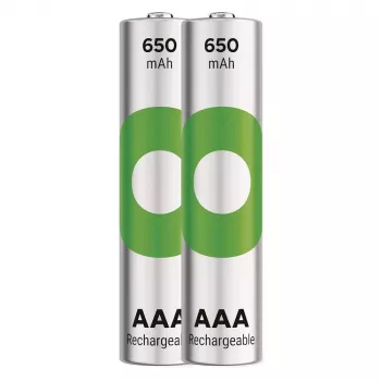 Baterijos R03/AAA NI-MH 650mAh lizdinė pakuotė 2 vnt.