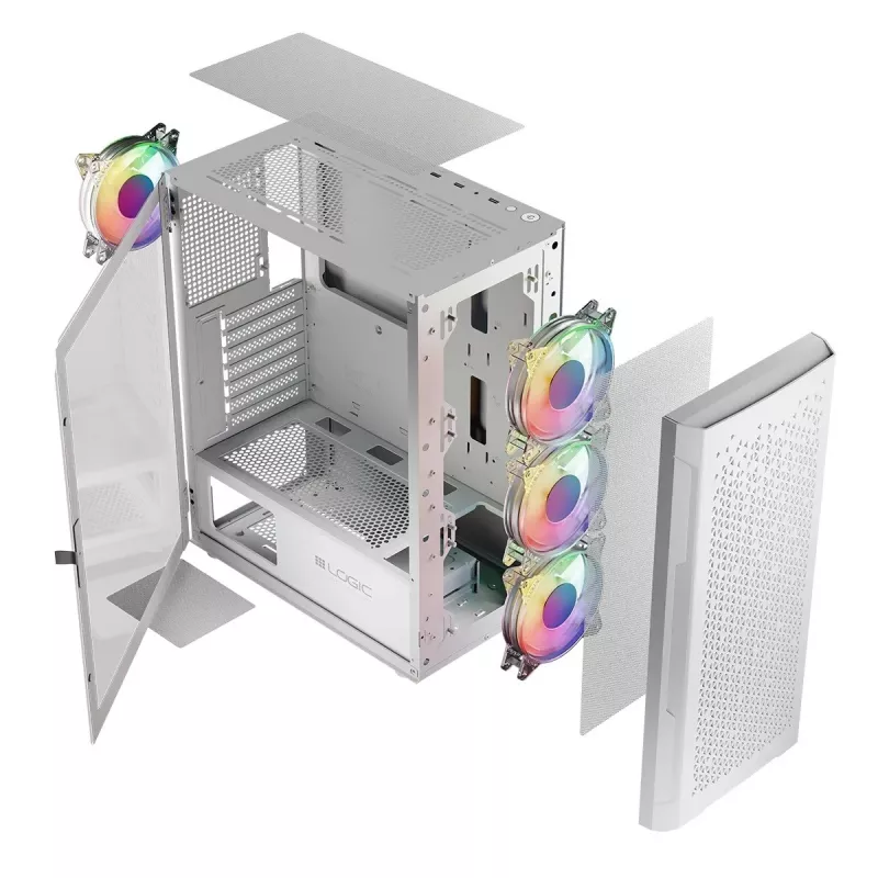 Logic ARAMIS ARGB MINIDI USB 3.0 korpusas, baltas