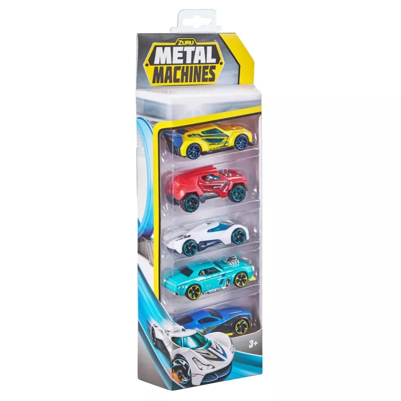 Metal Machines: 5 vnt. žaislinių automobilių rinkinys, 1:64, 1 serija - Asorti