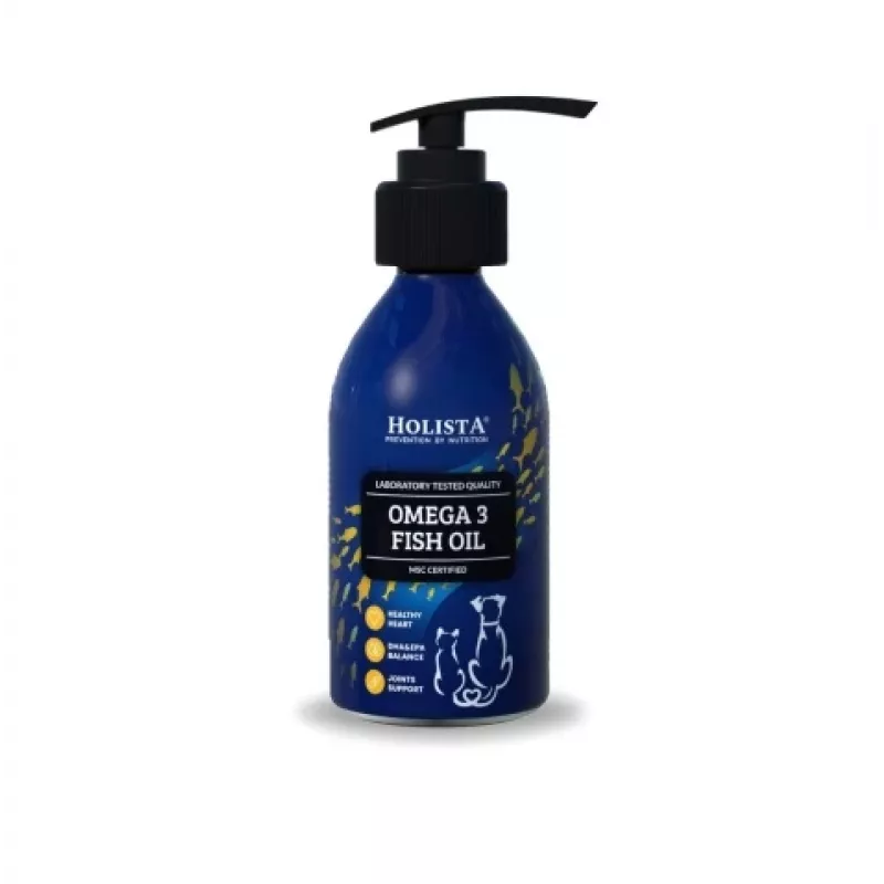 Skystas žuvų taukų papildas HOLISTA Holista Omega 3 Fish Oil 100ml — maisto papildas omega-3 koncentratas