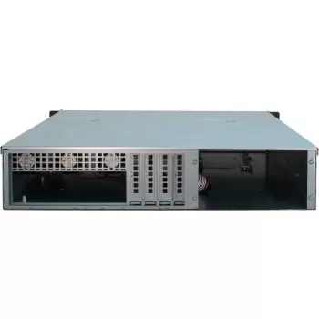Server Case Inter-Tech 2U 2404L Rack Juoda, Pilka