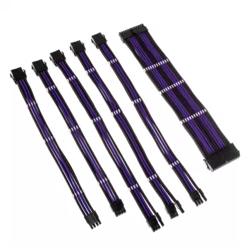 Kolink Core Adept supintas kabelio ilginimo rinkinys - Jet Juoda/Titan Purple