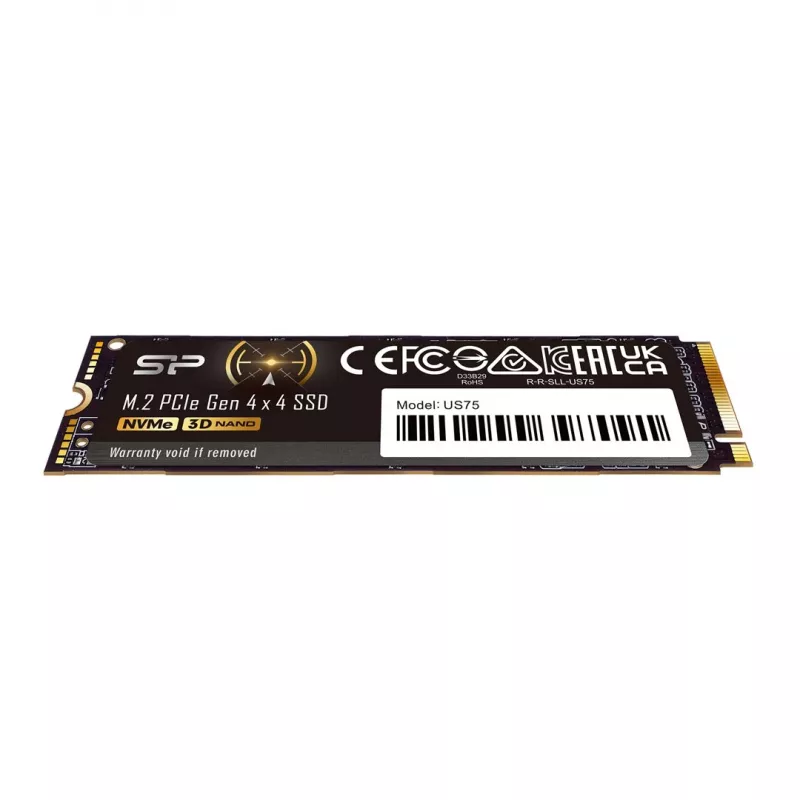 SSD M.2 2280 2 TB Silicon Power US75 PCIe 4.0 NVMe, skaitymas 7000 MB/s, rašymas 6000 MB/s
