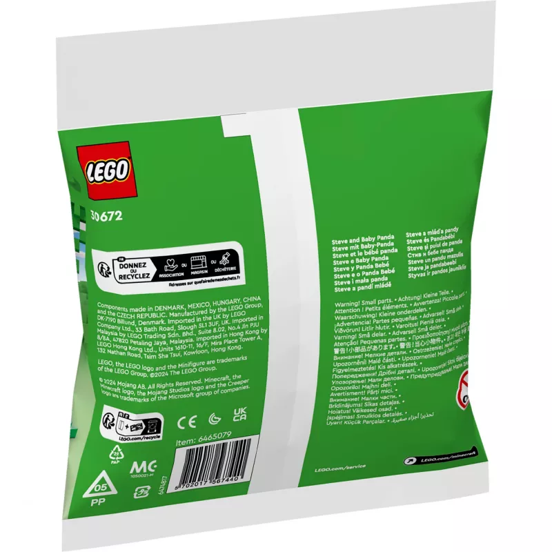 LEGO Minecraft Steve ir mažoji panda 30672 Polybag