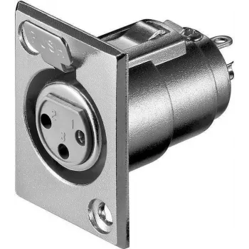 Goobay XLR 187-3 laidinė jungtis XLR FM nerūdijančio plieno (11221)