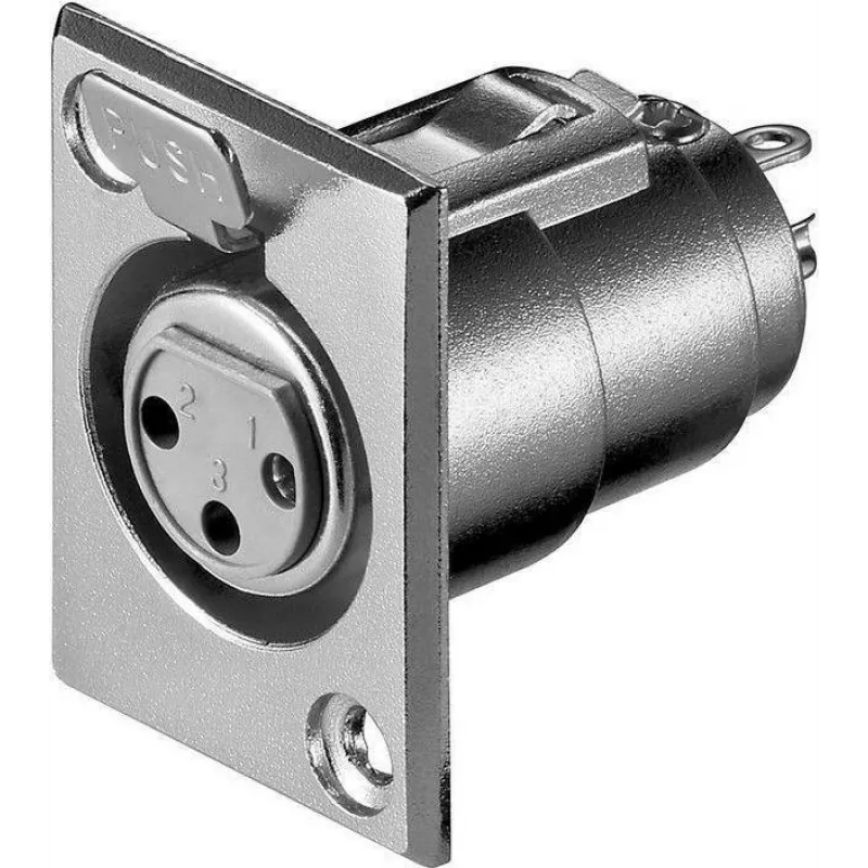 Goobay XLR 187-3 laidinė jungtis XLR FM nerūdijančio plieno (11221)