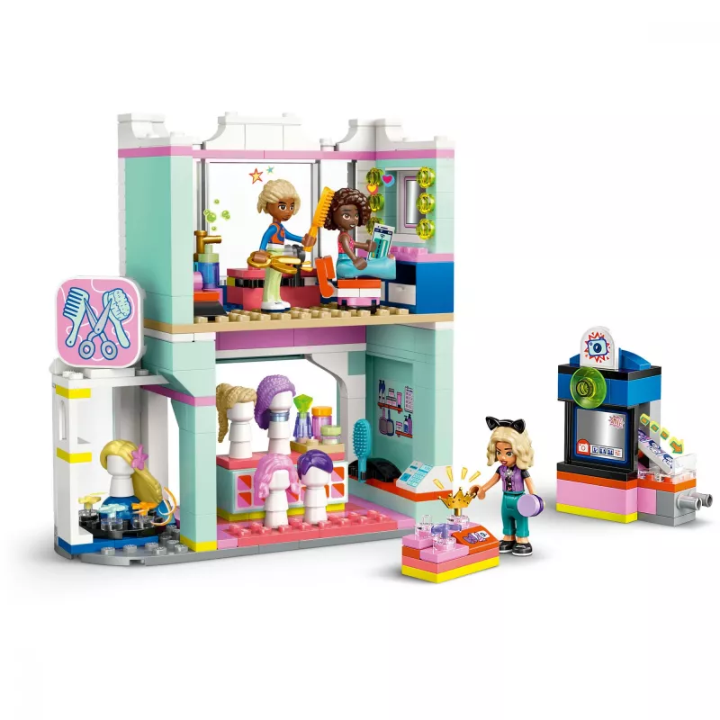 LEGO Friends žaidimų rinkinys Salon Hairdresser and Decoration Shop 42662 — mini lėlės, salono scena, aksesuarai