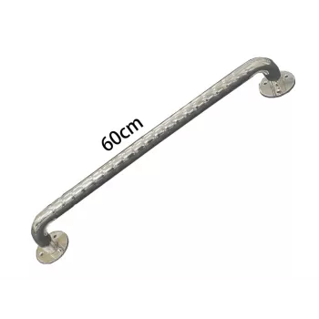 Nerūdijančio plieno gofruotas vonios turėklas 60 cm