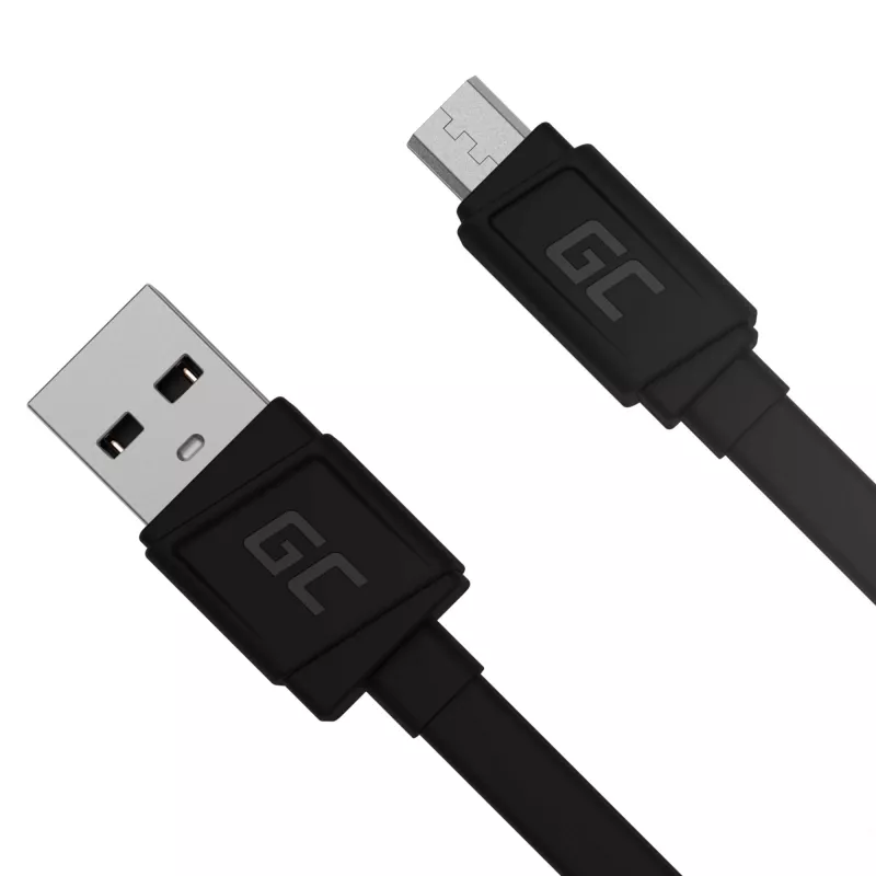 Matte Flat kabelis - USB-A į Micro-USB
