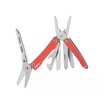 Daugiafunkcis įrankis Nextool NE20051 10-in-1 kompaktiškas daugiafunkcis įrankis, nerūdijantis plienas, raudonas, 78 g, 6,2 cm sulankstytas