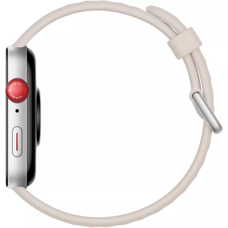 Huawei Watch Fit 3 - aliuminio lydinys - išmanusis laikrodis su dirželiu - oda - balta - riešo dydis: 120-190 mm - Ekranas 4,6 cm (1,82) - Bluetooth