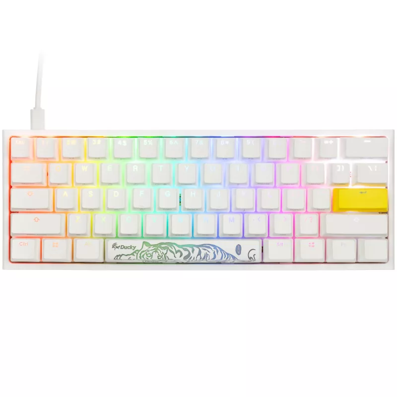 Mechaninė žaidimų klaviatūra Ducky One 2 Pro Mini RGB LED su Cherry MX Blue jungikliais, 60% išdėstymas
