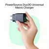 Įkroviklis Green Cell PowerSource Duo30 – 1× USB-A, 1× USB-C, 3A