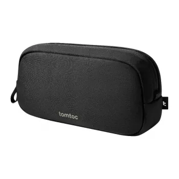 Priedų dėklas Tomtoc Light-T12 by Tomtoc (juodas) — kompaktiškas tvarkyklė kabeliams ir smulkiai technikai
