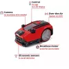Power X-Change Robot Mower FREELEXO CAM PLUS 600 (raudona/juoda, Li-Ion Battery Plus 4,0Ah, kamera + jutiklis)