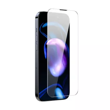 Grūdinto stiklo ekrano apsauga Baseus Crystal, skirta iPhone 14 Pro Max, 0,3 mm, atspari dulkėms, 2 vnt. pakuotėje