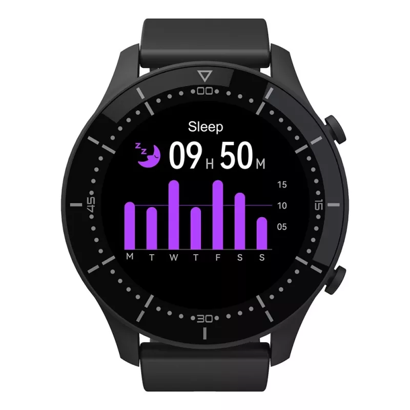 Išmanusis laikrodis MEDIA-TECH MT870 — 1,3 colio (3,3 cm) IPS jutiklinis ekranas, 51 mm korpusas, Bluetooth, juodas