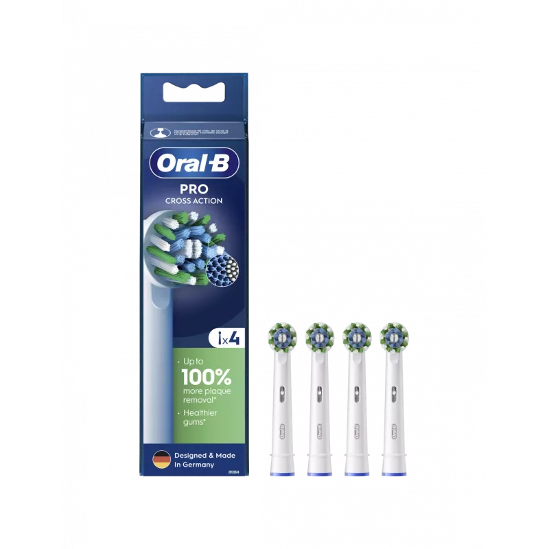 Oral-B Pro CrossAction keičiamų šepetėlių galvutės, 4 vnt.