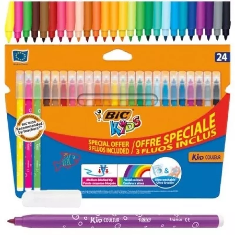 BIC flomasteriai KIDS COLOUR, 24 spalvų 103240