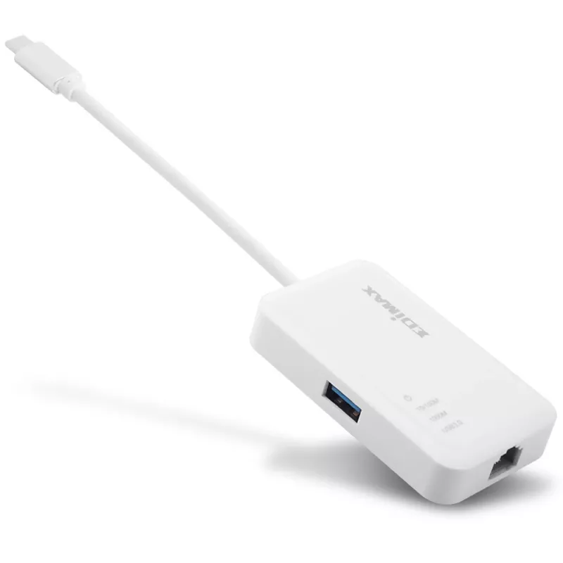 Edimax EU-4308 nešiojamojo kompiuterio dokas / prievadų atkartotuvas USB 3.2 Gen 1 (3.1 Gen 1) Type-C baltas