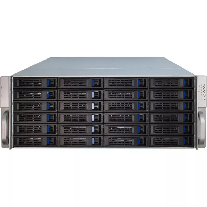 Serverio korpusas Inter-Tech 4U-4424 stovo, juodas, sidabrinis
