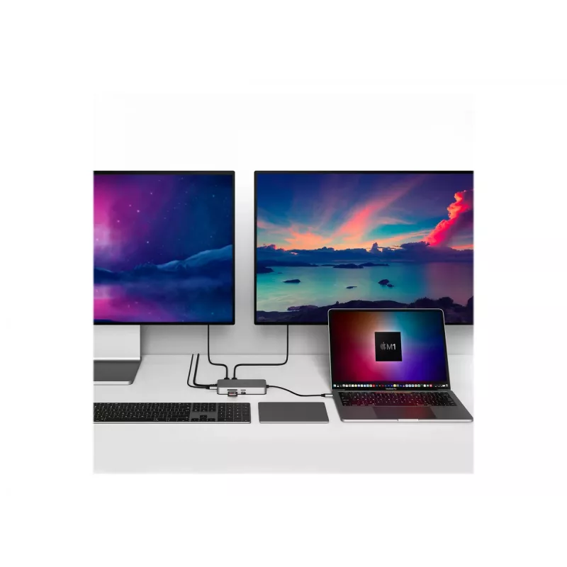 Hyper | HyperDrive Universal USB-C 10-in1 Dual HDMI Mobile Dock | Ethernet LAN (RJ-45) prievadai 1 | HDMI prievadų kiekis 2