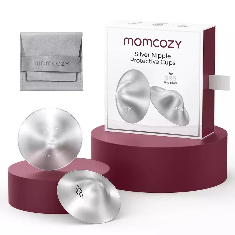 Momcozy 999 Sidabrinis maitinimo skydelis 55MM 2 vnt. L