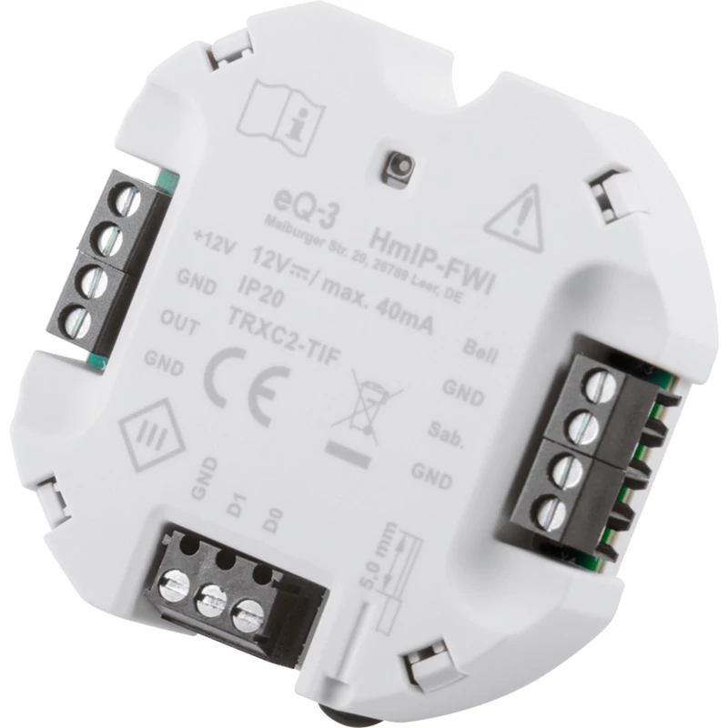 Homematic IP HMIP-FWI išmaniojo namų imtuvo laidinis baltas 868 MHz