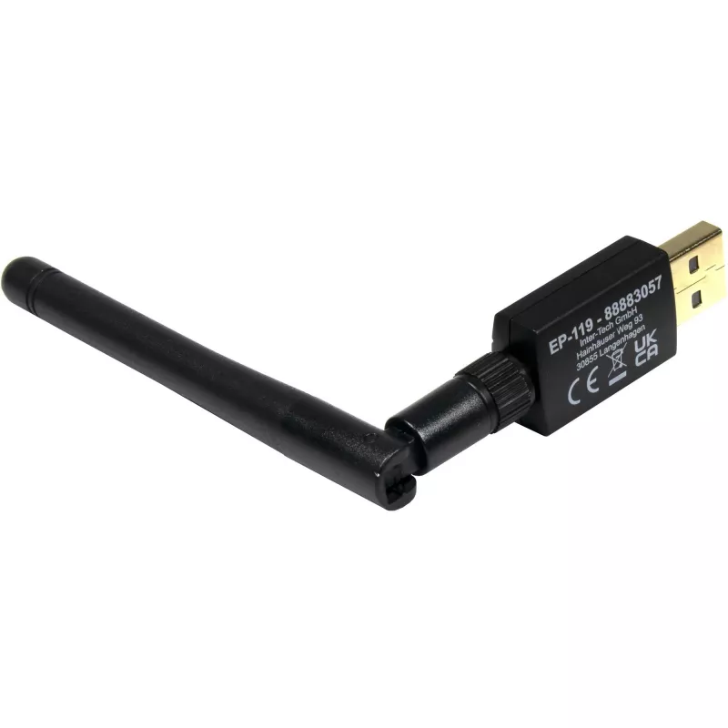 USB Wi‑Fi / Bluetooth adapteris INTER-TECH EP-119, Wi‑Fi 5 (802.11ac) dviejų dažnių 600 Mbit/s