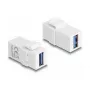 DeLOCK Keystone modulis USB 3.0 A moteriška į USB 3.0 A moteriška baltas 1:1