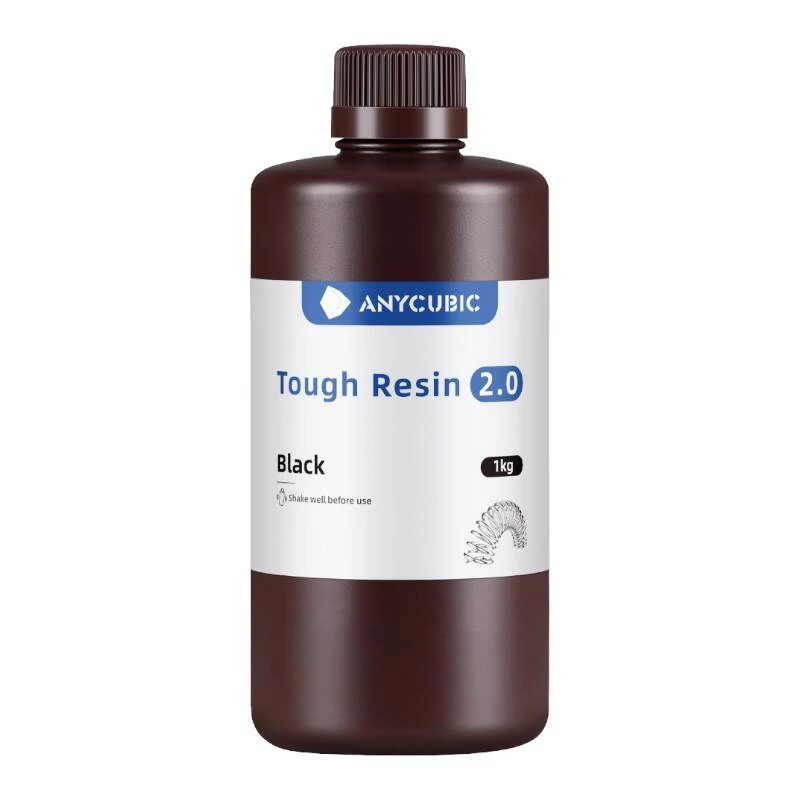Fotopolimerinė derva AnyCubic Tough Resin 2.0 juoda 1 kg SRX2BK-101A