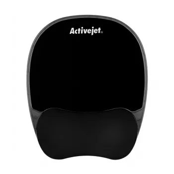 Gel wrist rest pelė pad ActiveJet — Juoda 220×250 mm, gel and silicone, non-slip base