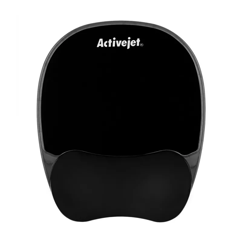 Gel wrist rest pelė pad ActiveJet — Juoda 220×250 mm, gel and silicone, non-slip base