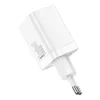 Baseus Super Si Pro greitasis įkroviklis USB + USB-C 30 W (baltas)