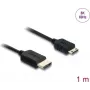 HDMI laidas DELOCK 81684 — 1 m, HDMI Type A (Male) į HDMI Type C (Male), 48 Gbit/s, 7680×4320, juodas