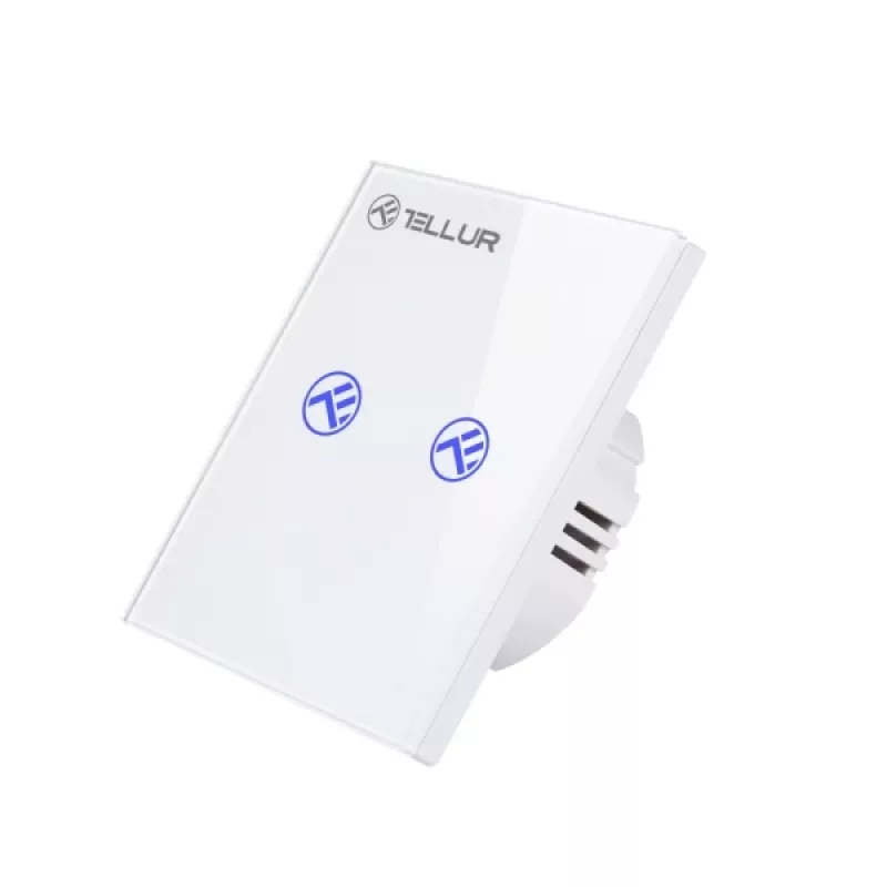Išmanusis WiFi jungiklis Tellur SS2N — 2 prievadų, 1800 W bendra galia, 10 A vienam kanalui