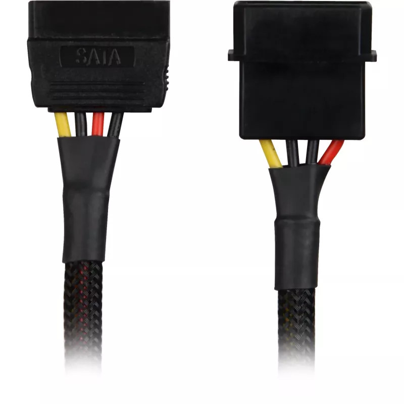 SATA maitinimo adapterio kabelis Sharkoon 15 cm — adapteris SATA maitinimo jungtims