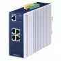 Valdomas komutatorius PLANET IP30 DIN bėgelio montavimui L2+ 4 prievadų Gigabit Ethernet